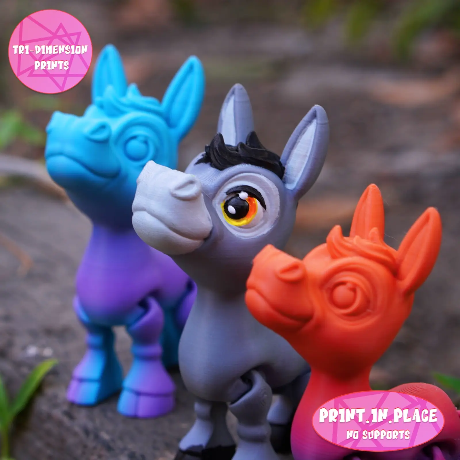 PRINT IN PLACE CUTE FLEXI DONKEY