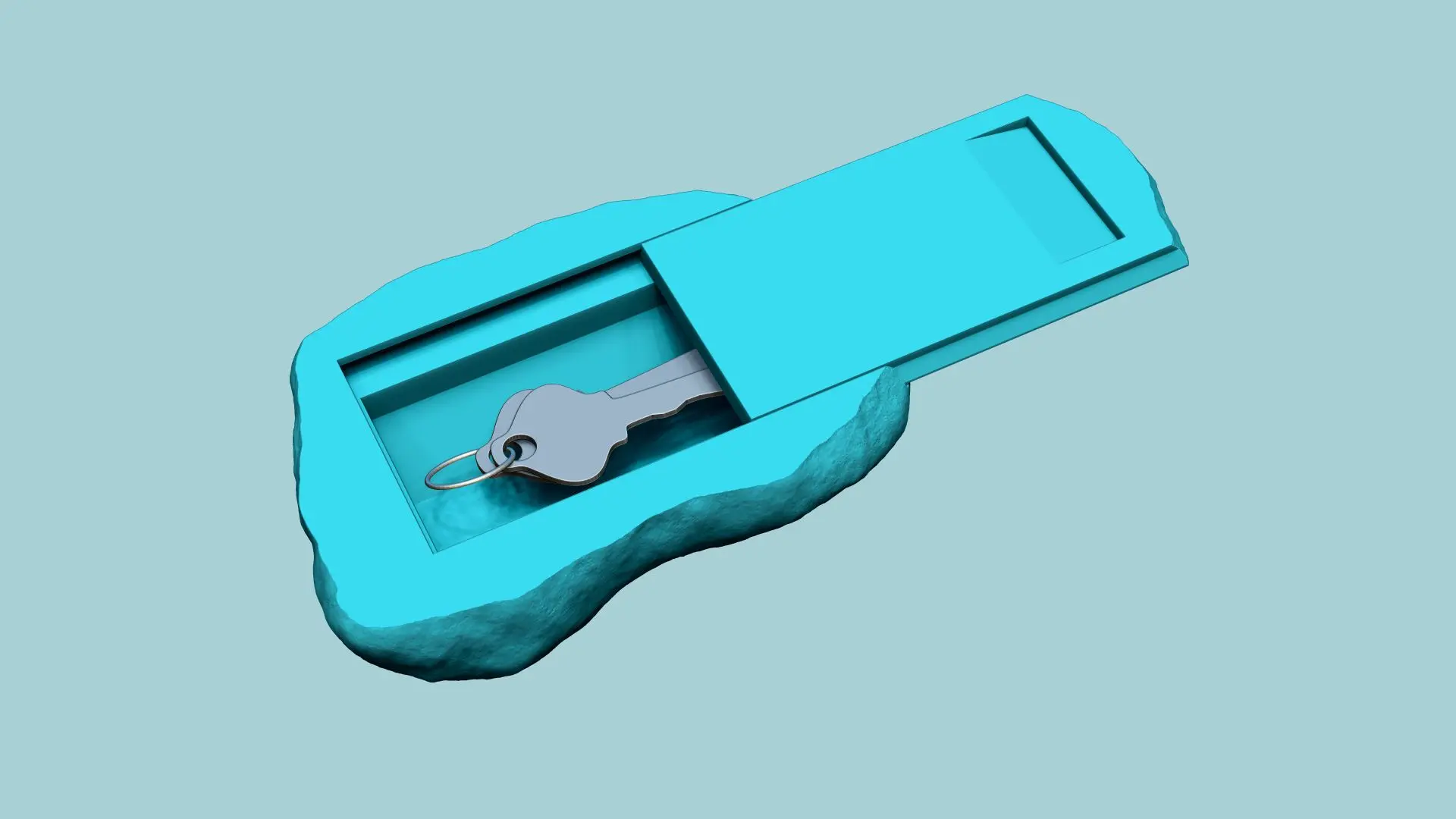 Rock Realistic Secret Key Hide STL - Piedra al aire libre