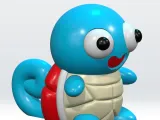 Squirtle 3D Model 3mf Multicolor Split parts no support-2