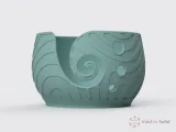 Yarn Bowl with Holder | Wave Pattern-3
