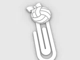 Paperclip volleyball with a bow - bookmark-2