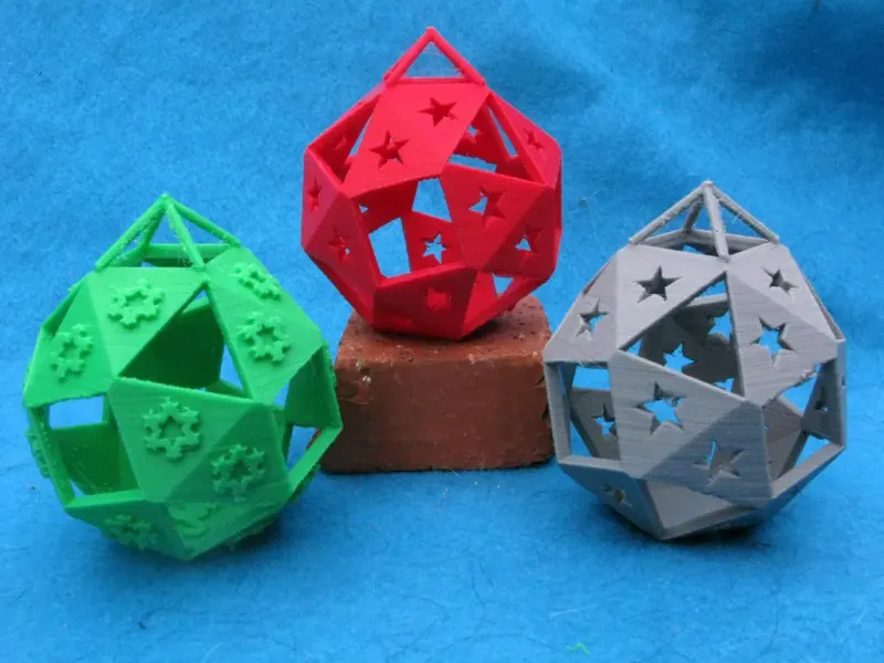  Holiday Ornaments based on a Truncated Octahedron  
