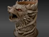 Wolf dice cup-6