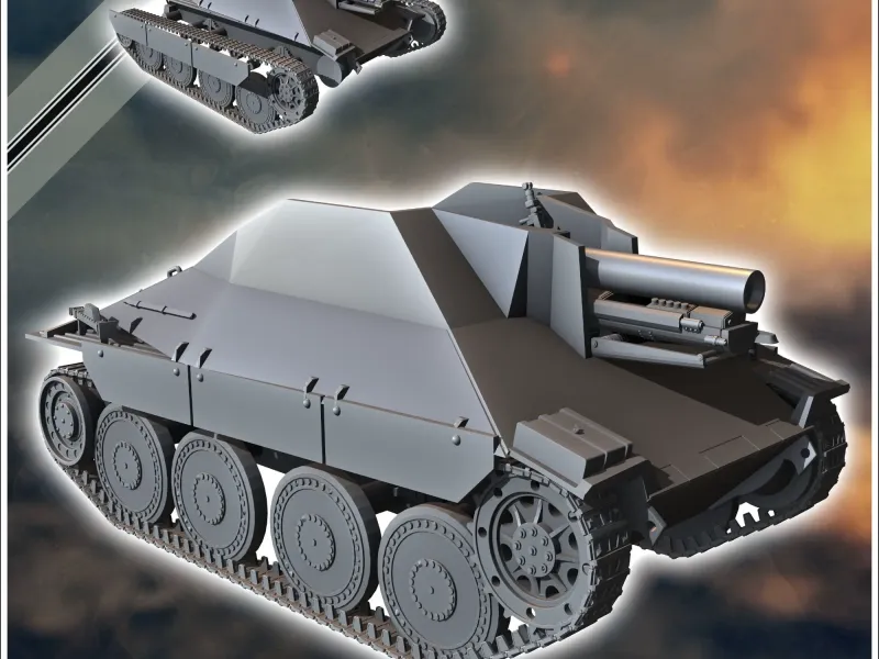 jagdpanzer 38(t) üzerinde 15 cm sIG 332 (Sf.) - WW2 minyatürleri ar
