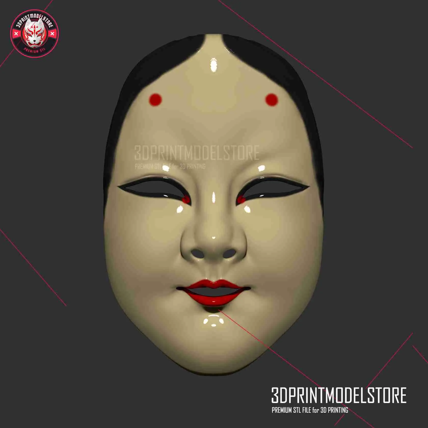 Japanese Ghost Mask - Noh Mask Cosplay Halloween
