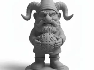 Runic Horned Dwarf Guardian – Fantasy Mythic Figurine