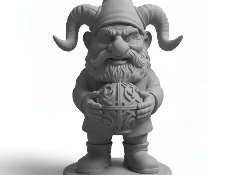 Runic Horned Dwarf Guardian – Fantasy Mythic Figurine