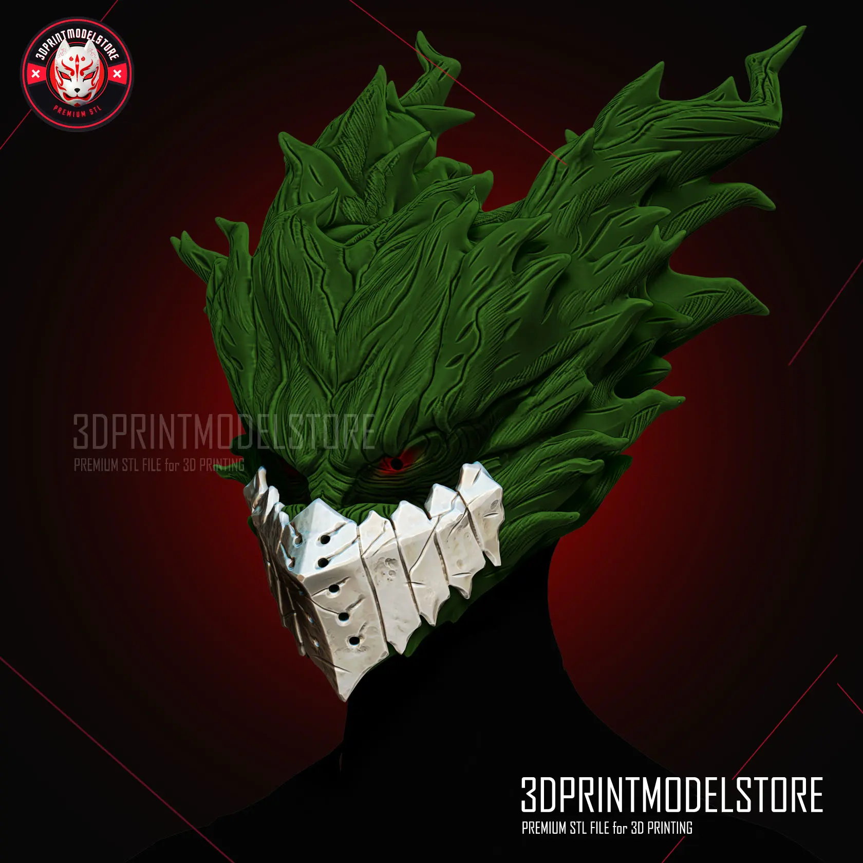 Máscara Deku Dark Mode - My Hero Academia Dark Deku Cosplay