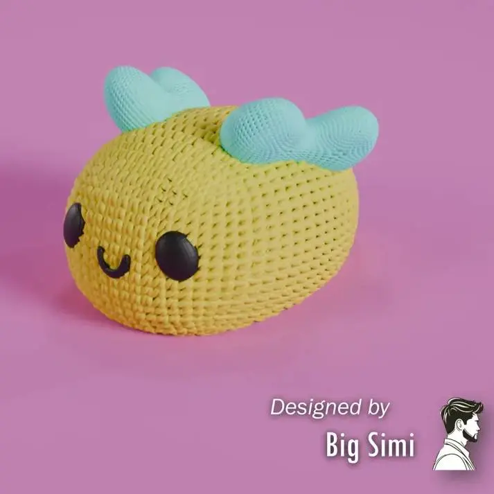 Cute Knitted Bee Keychain