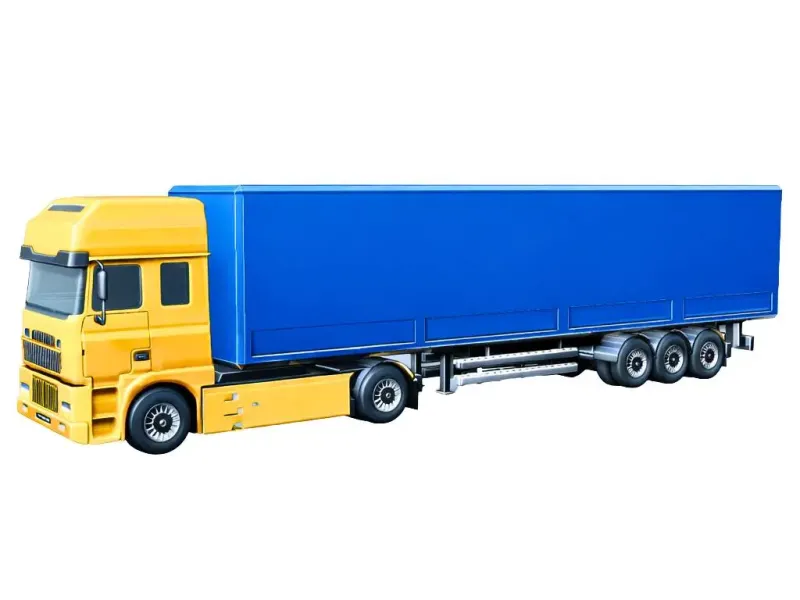 Semi Trailer Cargo Truck STL Model