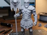 warrior with wolf head banner-6