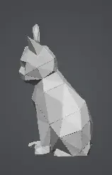 low-poly black cat 3d model-2