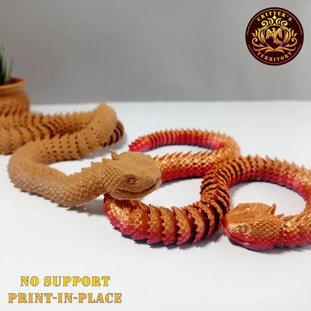 articulated spiky viper snake