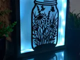 Wildflower Mason Jar - Modular Light Box Insert-2