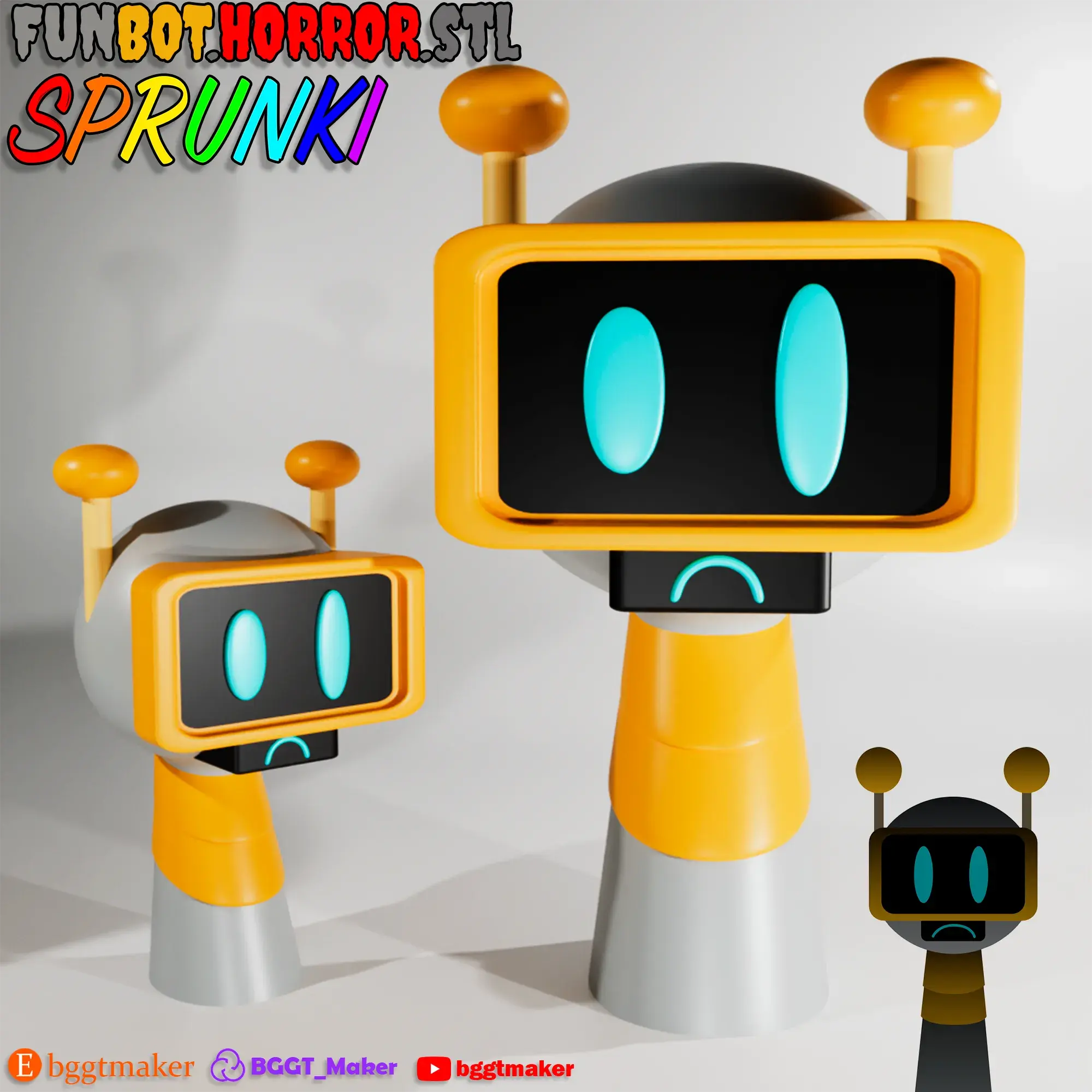 FUNBOT HORROR SPRUNKI INCREDIBOX | Robot Sprunki 3D Model
