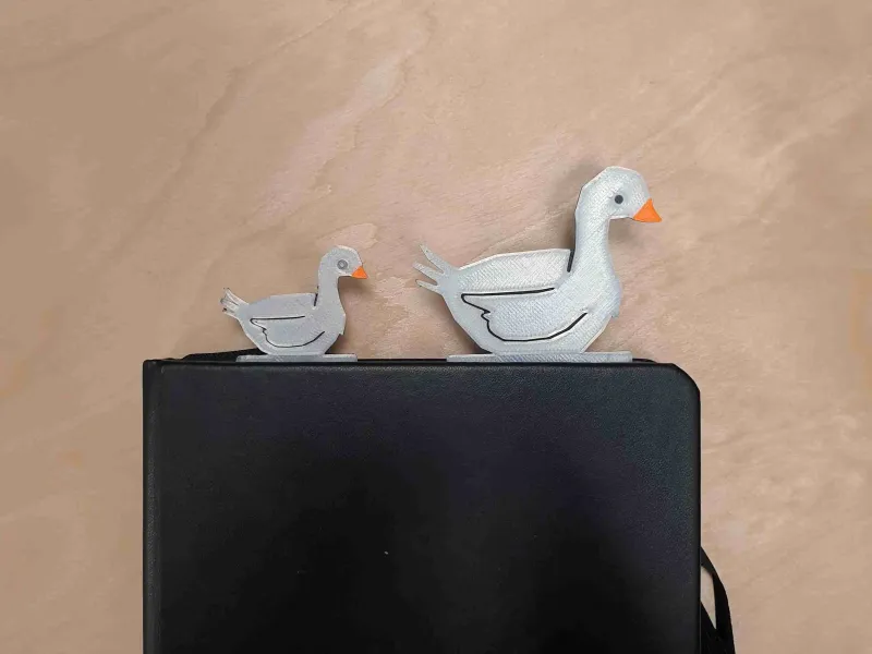 Mama und Baby Gans Lesezeichen