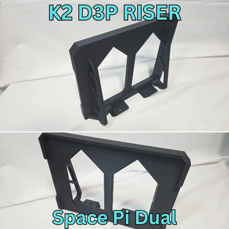 K2 Pi Rack 3D Printer Files | 3MF File | K2 D3P RISER - DUAL SPACE PI SHELVES ...