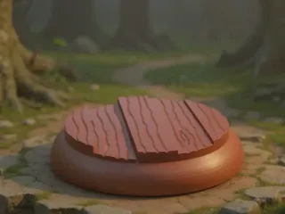 Wooden lipped miniature base - 28mm & 30mm