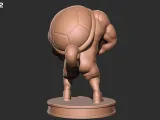 Squirtle bodybuilder V.2 - Pokemon 3D print model-2