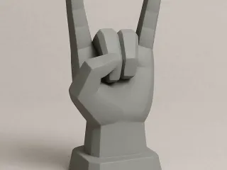 Rock & Roll Hand low poly