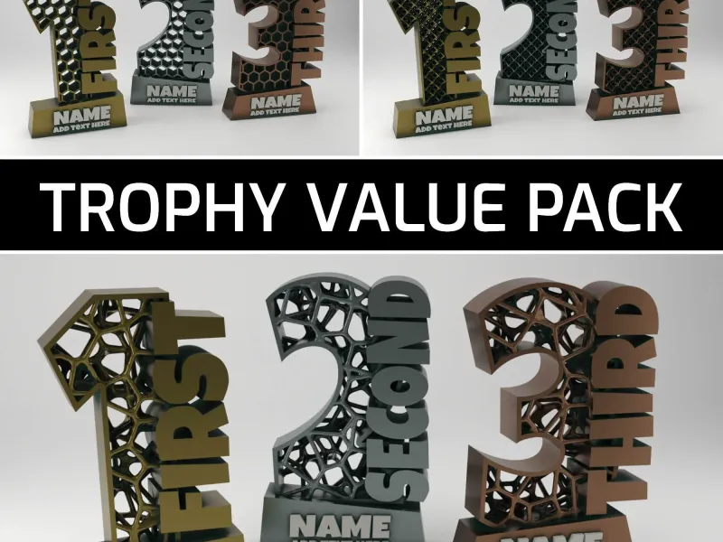 Trophy - customizable award - VALUE PACK