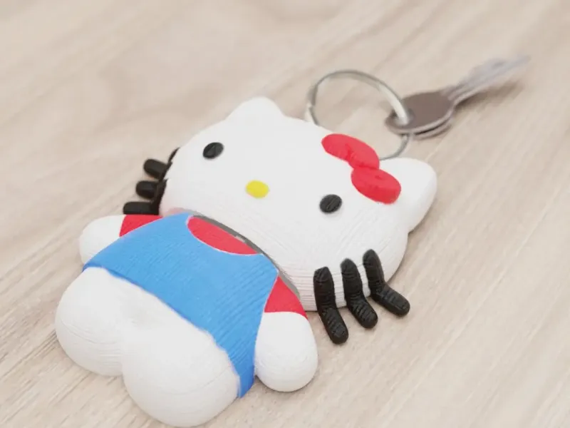HELLO KITTY, UM PORTA-CHAVES ARTICULADO MUITO GIRO