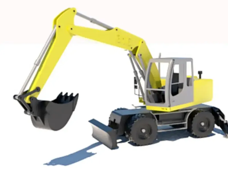 Excavator 3D Printable Model · Modelo de Excavadora 