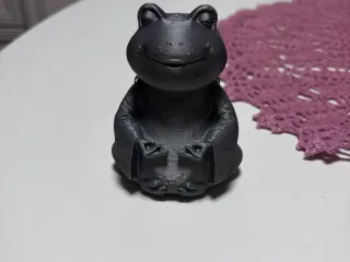 Meditating frog garden decoration