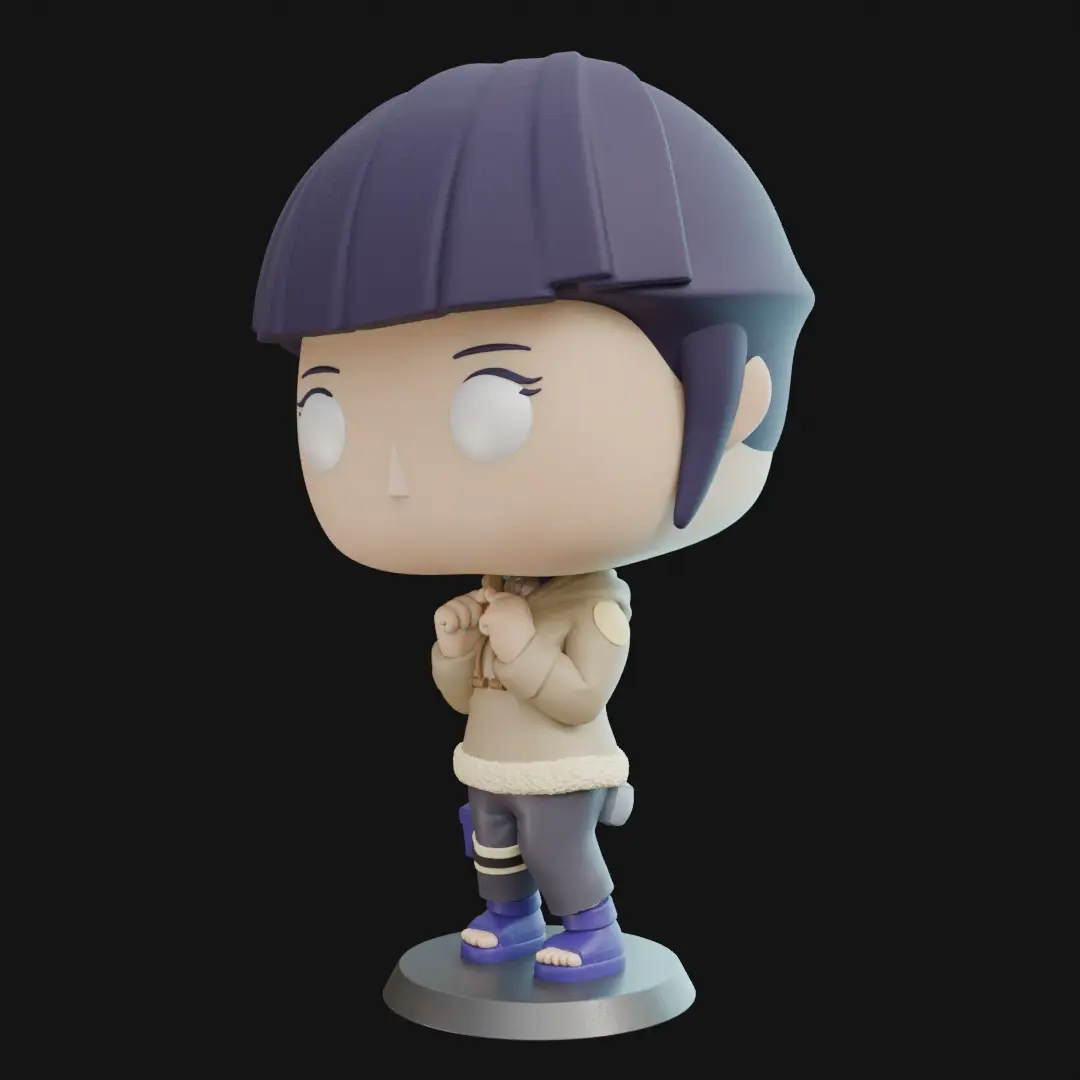 Hinata Shy Pose Funko Pop Art Naruto Fan Art