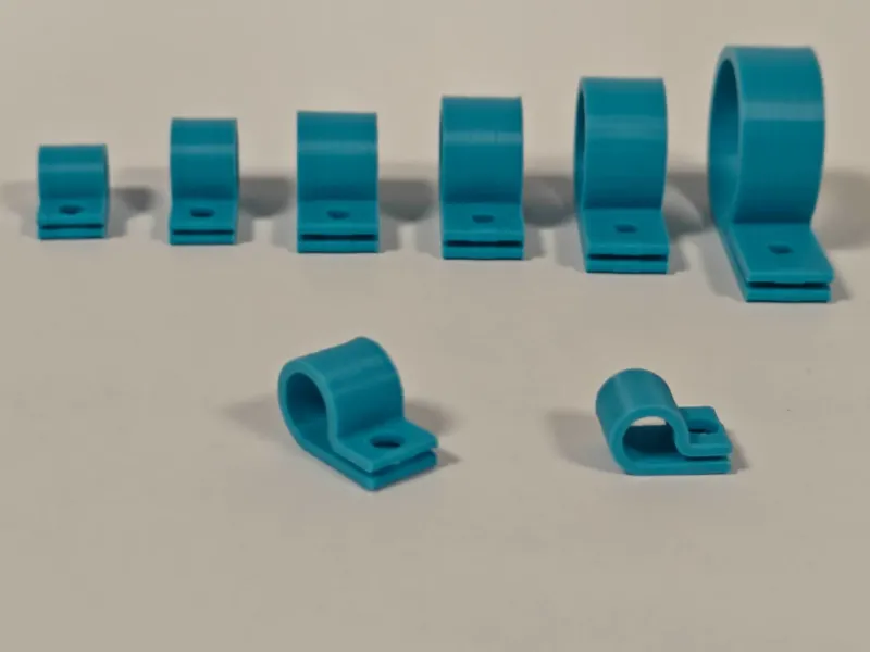 Round Cable Clamps | M3 Screw | 10 Sizes