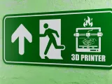 3D Printer Emergency Sign - Left Side Arrow Up-6