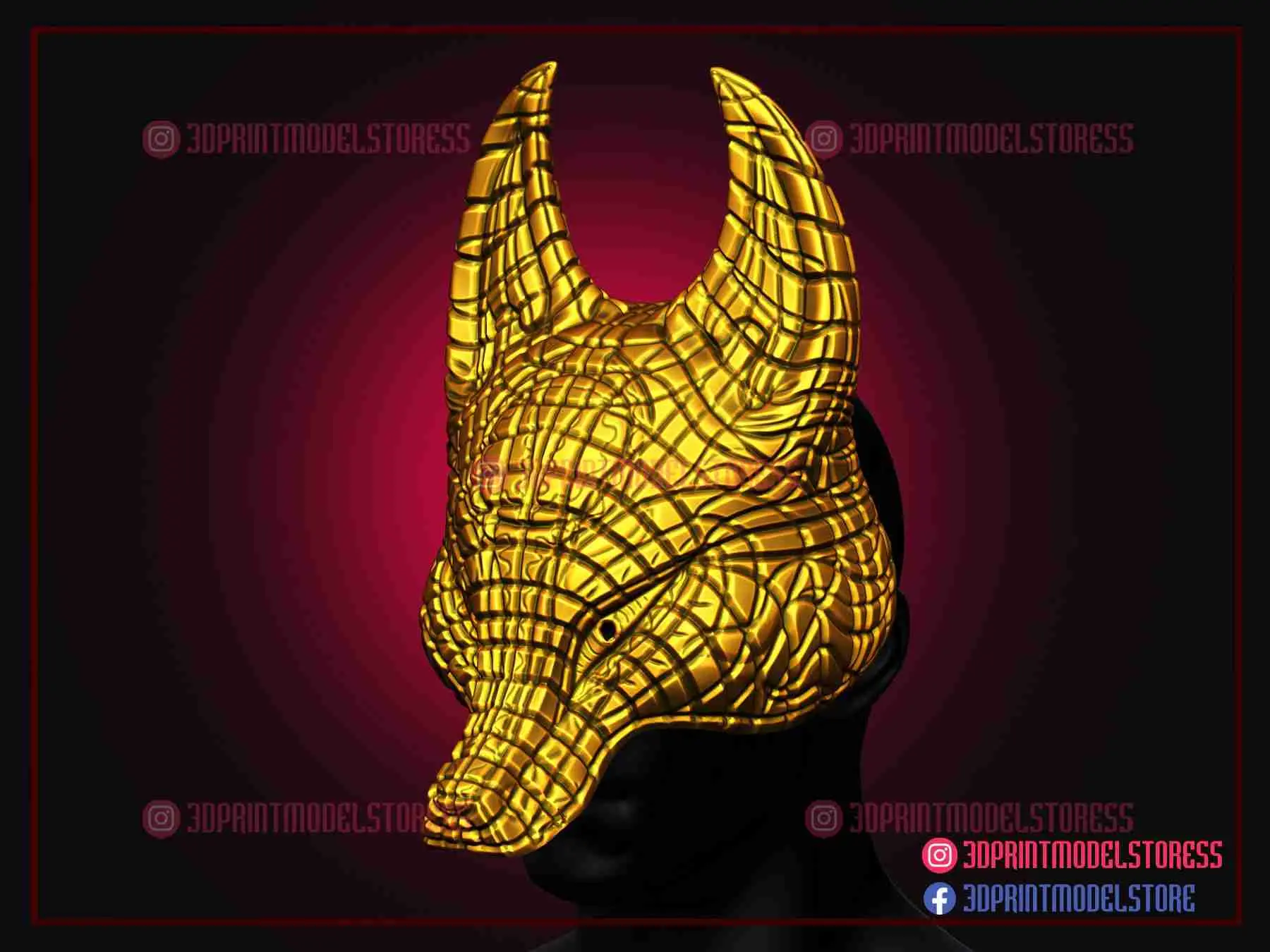 Squid Game Mask - Fox Vip Mask - Kitsune Mask for Cosplay