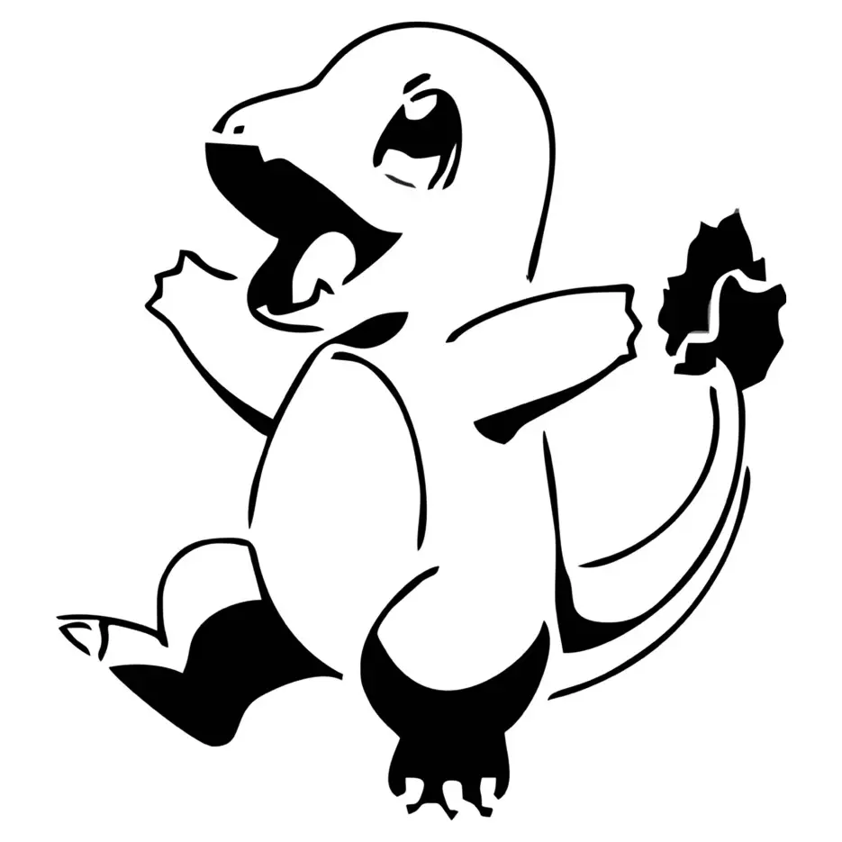 Charmander stencil