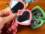 Heart shape locket keychain-0