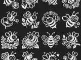 Floral Bee CNC SVG STL Pack 16 Designs-8