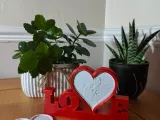 LOVE lithophane holder, battery operated with LED lights-2