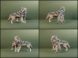 Embracing Wolf Couple Figurine 3D Model-7