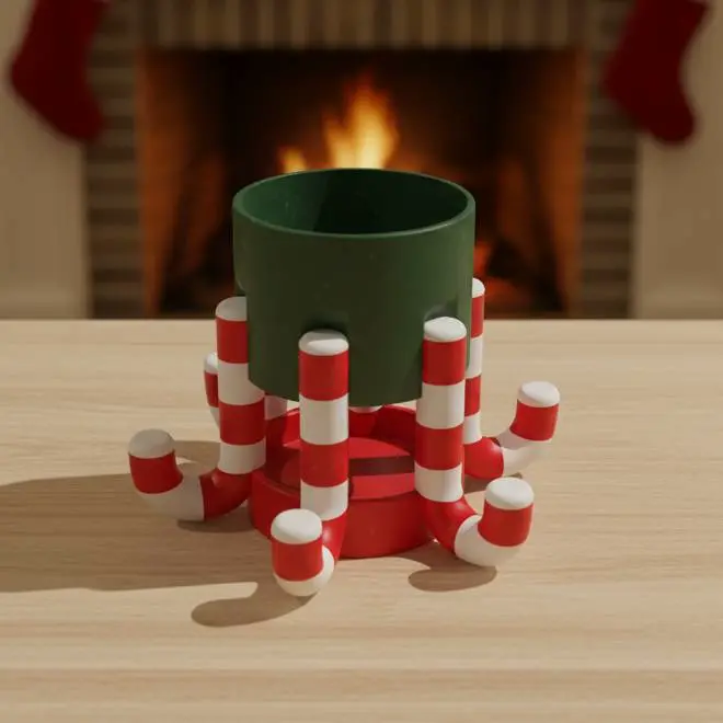 3D Printer Files | 3MF File | Candy Cane Planter | Creality Cloud