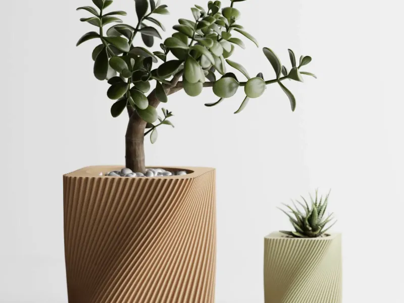 Vaso de Planta Corda – Completando o Trio de Elegância