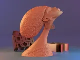Afrikaans meisje Sculptuur decor-8