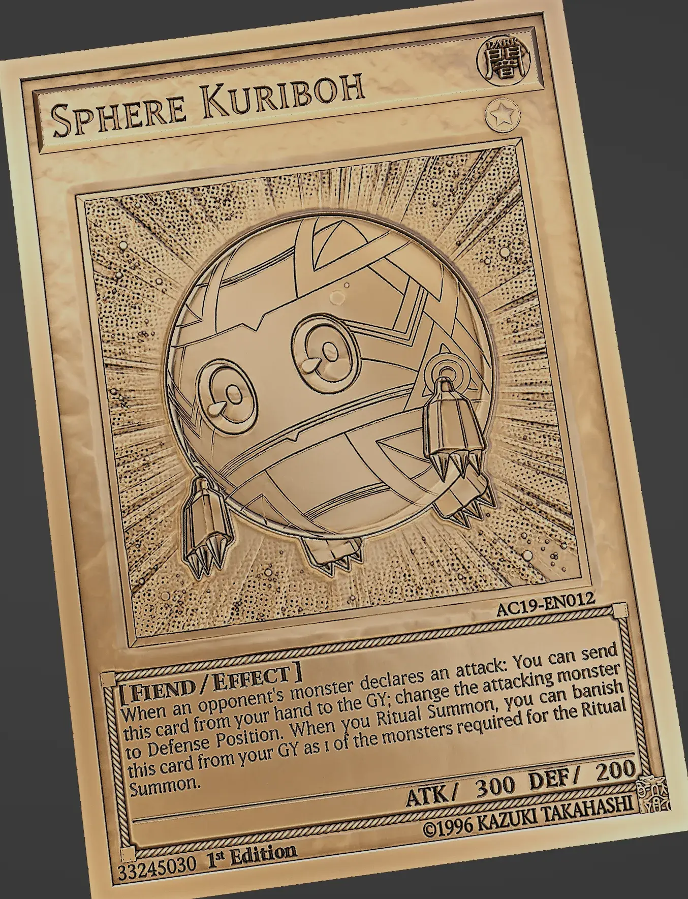 yugioh sphere cards : DOCS-EN020 1st Ed Kuriboh Rare Card Your opponent cannot target this card for attacks or by card effects Other STL Download - SPHERE