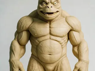 Clay Monster Sculpture