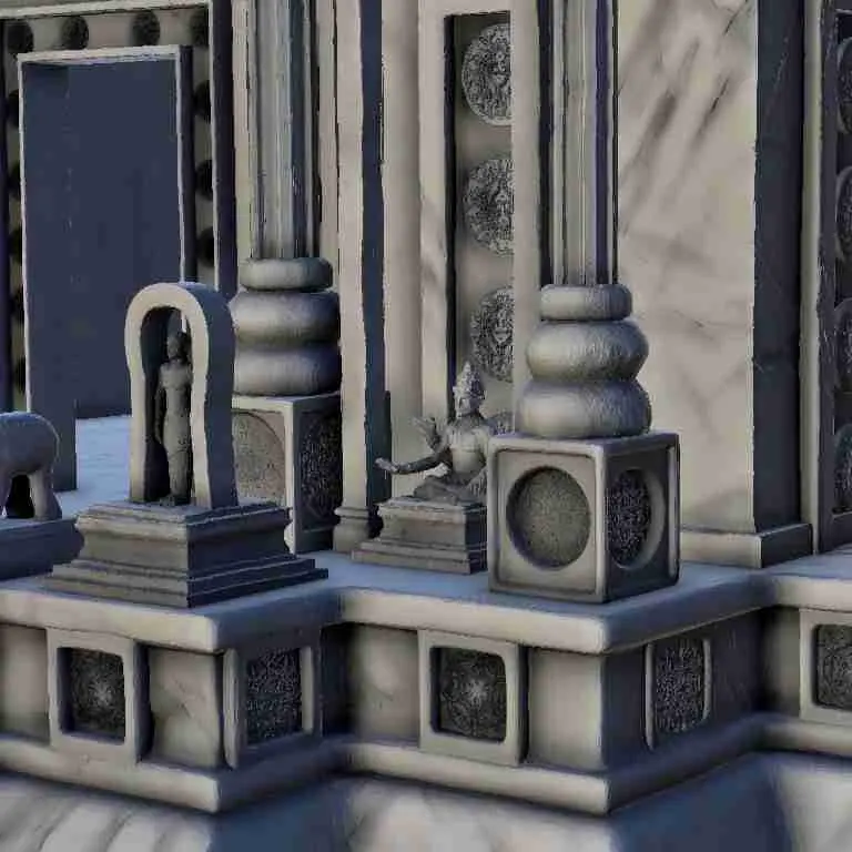 Indiase tempel met Shiva beelden 15 - miniaturen warhammer t