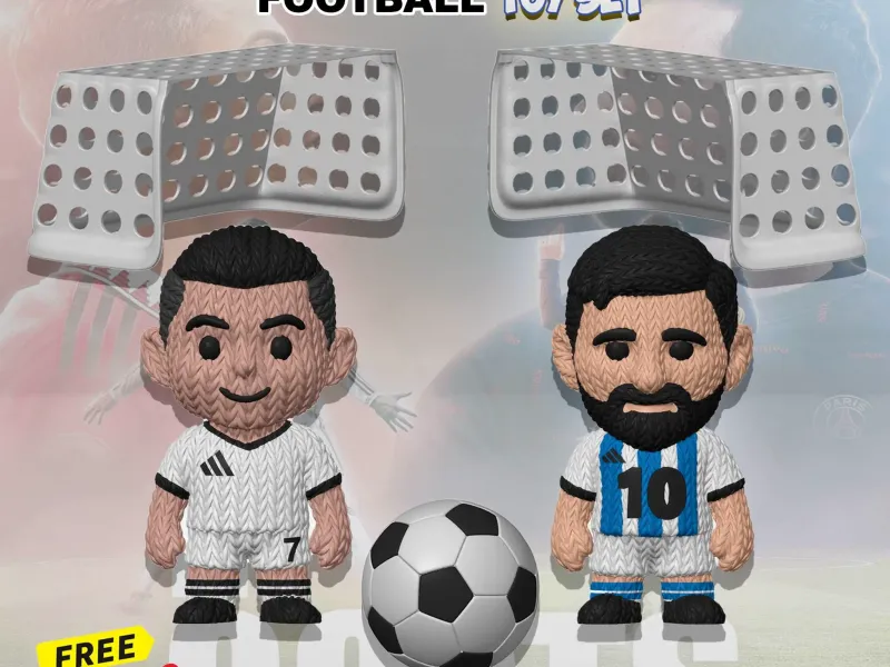Messi VS Ronaldo - Fußball - Fußball-Spielzeugset - Gestrickt