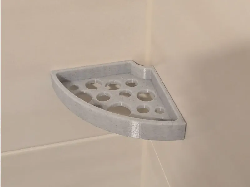 Corner shelf bath