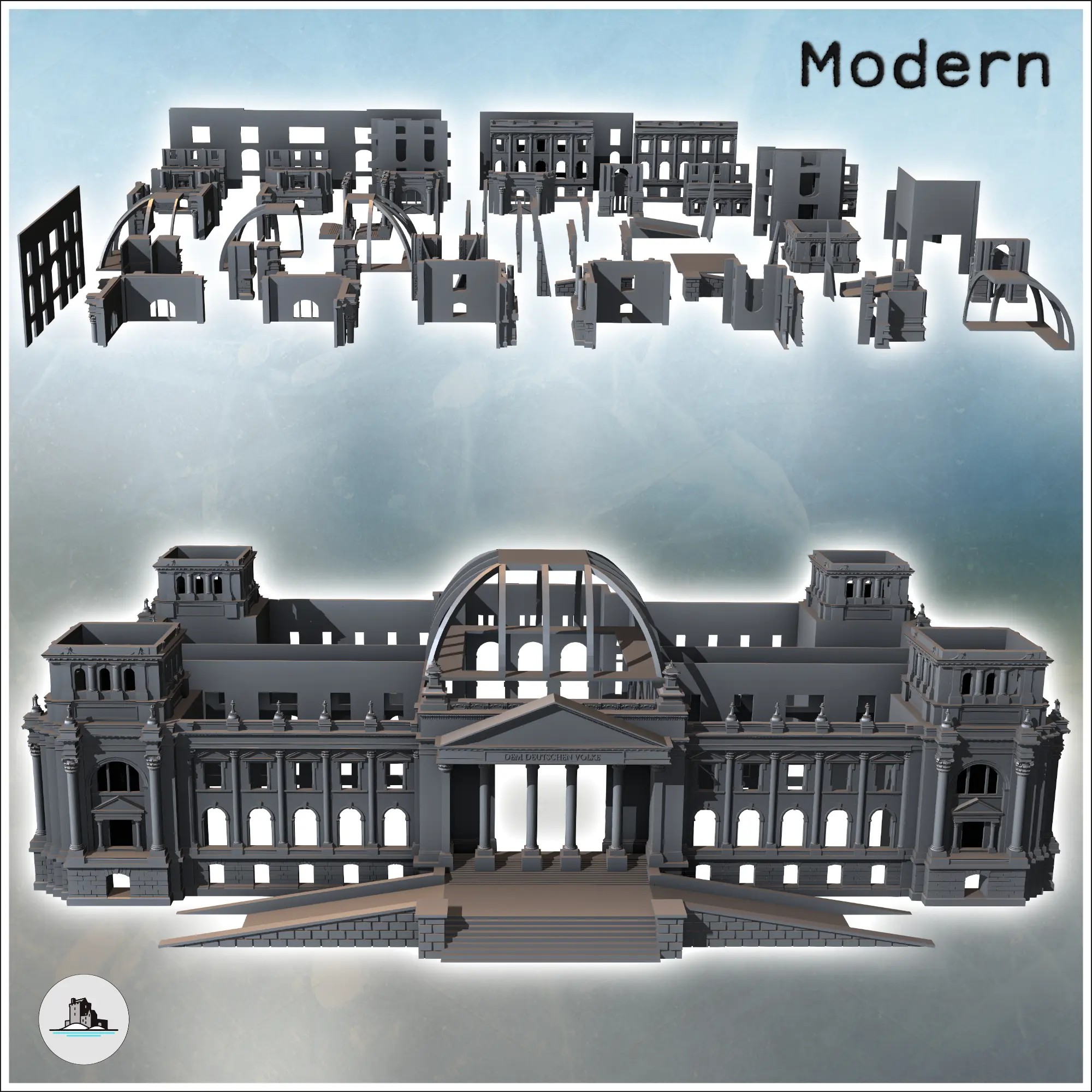 Former Reichstag Palace (Berlin, Germany) - miniatures warha