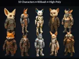 Vulpine Heroes Bundle – 10 Stylized Fantasy + Sci-Fi Char-0