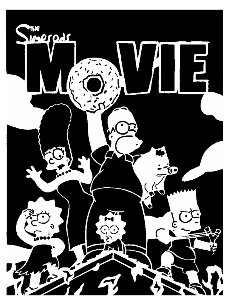 Estêncil do filme Os Simpsons