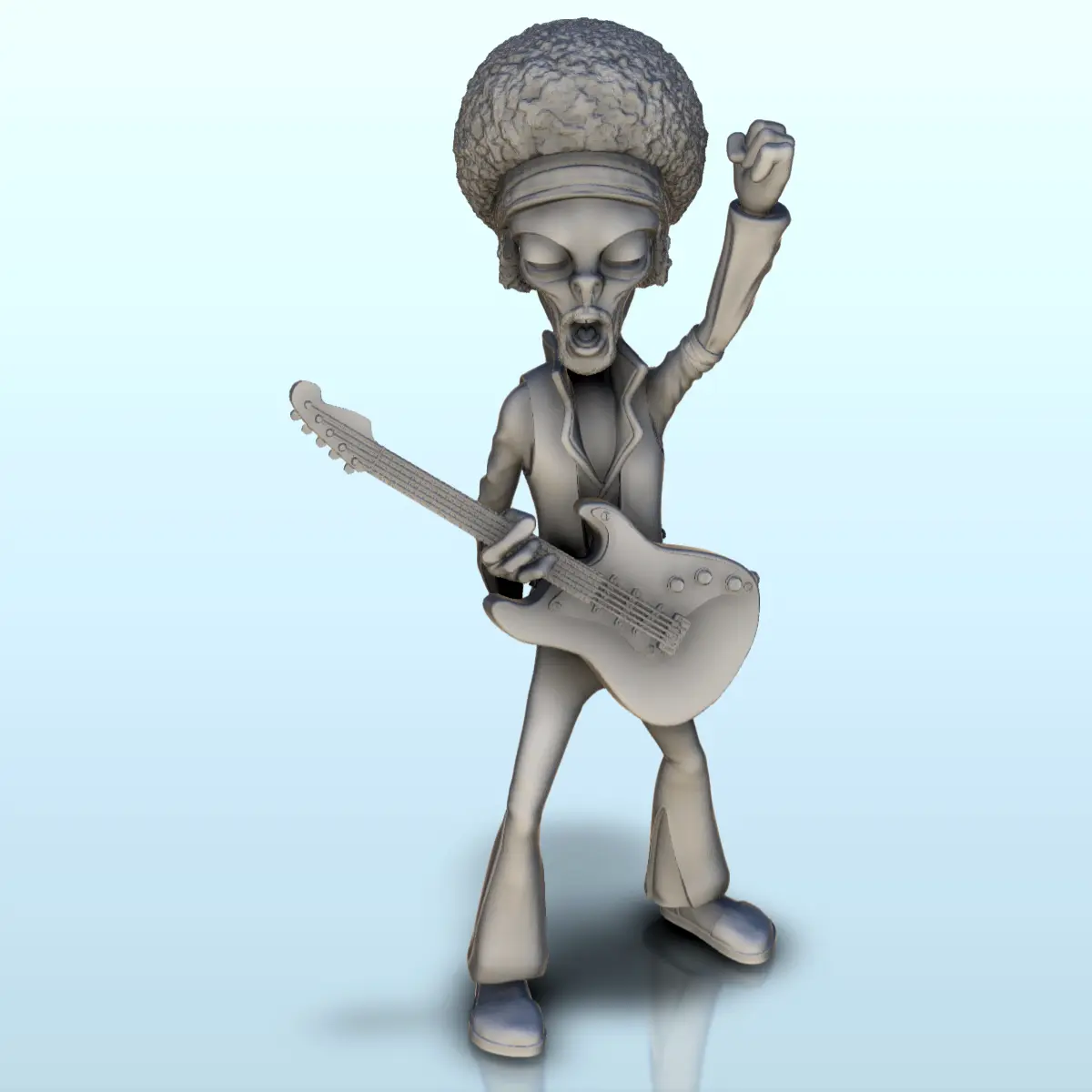 Alien Jimi Hendrix with costume and guitar (16) (+ pre-suppo