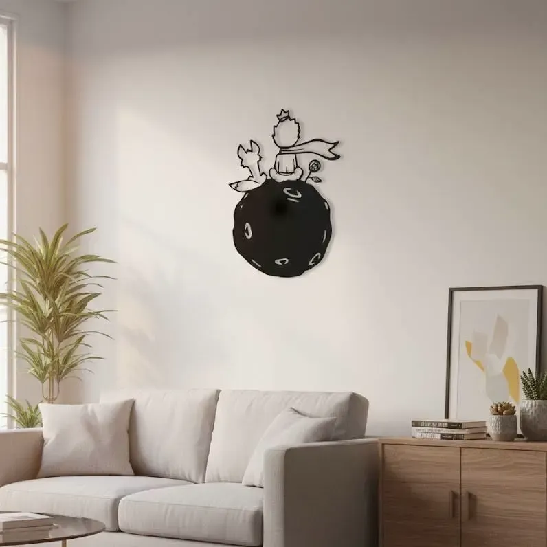 A Tale of Friendship: The Little Prince & Fox Wall Silhouett